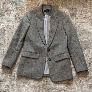 J. Crew Women’s Gray Herringbone Blazer